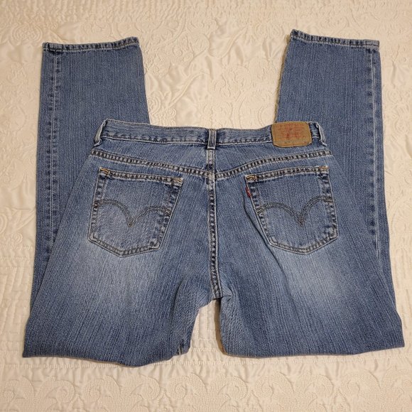 WOMEN’S LEVIS 505 NOUVEAU STRAIGHT JEANS SZ 12M - Picture 3 of 10
